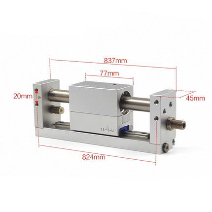 Airtac RMH: Rodless magnetic cylinder,with linear guide - RMH25X700S
