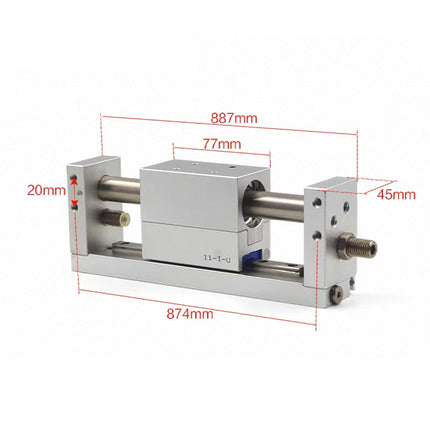 Airtac RMH: Rodless magnetic cylinder,with linear guide - RMH25X750SG
