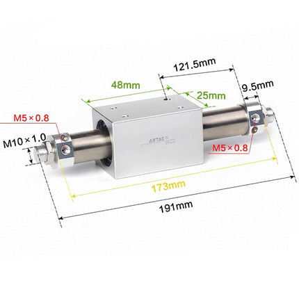 Airtac RMS: Rodless Magnetic cylinder -  RMS10X100T