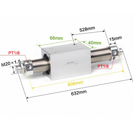 Airtac RMS: Rodless Magnetic cylinder -  RMS20X500
