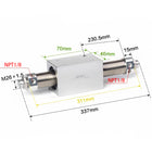 Airtac RMS: Rodless Magnetic cylinder -  RMS25X200T
