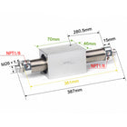 Airtac RMS: Rodless Magnetic cylinder -  RMS25X250T