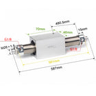 Airtac RMS: Rodless Magnetic cylinder -  RMS25X450G