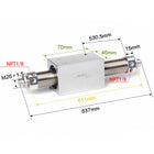 Airtac RMS: Rodless Magnetic cylinder -  RMS25X500T