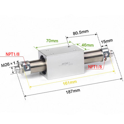 Airtac RMS: Rodless Magnetic cylinder -  RMS25X50T