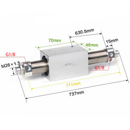 Airtac RMS: Rodless Magnetic cylinder -  RMS25X600G