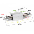 Airtac RMS: Rodless Magnetic cylinder -  RMS25X600G