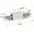 Airtac RMS: Rodless Magnetic cylinder -  RMS25X800T