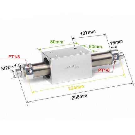 Airtac RMS: Rodless Magnetic cylinder -  RMS32X100