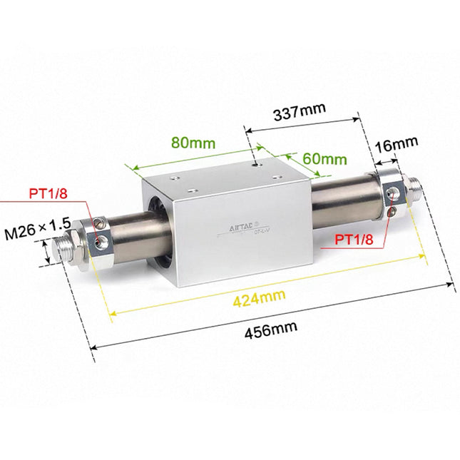 Airtac RMS: Rodless Magnetic cylinder -  RMS32X300
