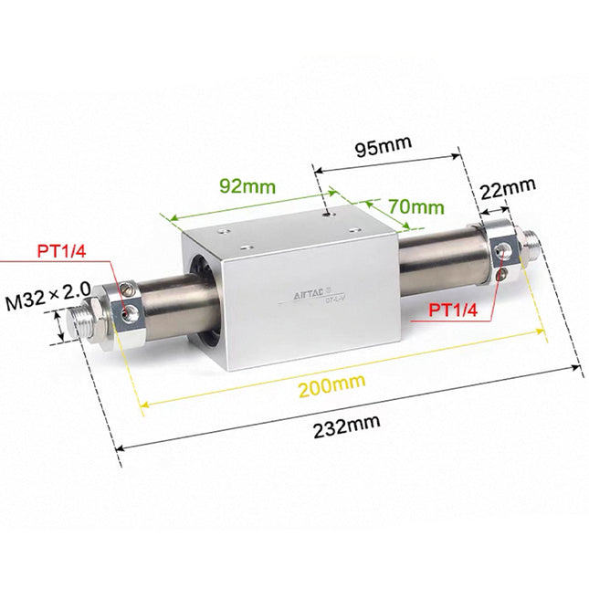 Airtac RMS: Rodless Magnetic cylinder -  RMS40X50