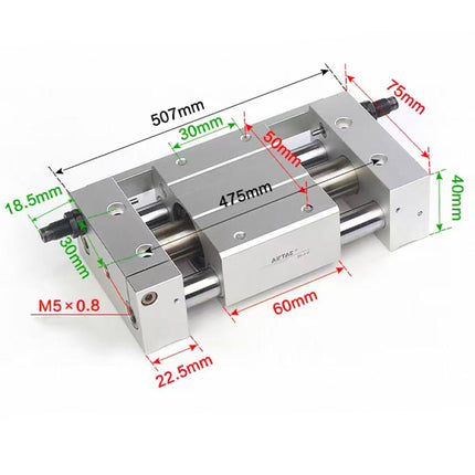 Airtac RMT: Guided rodless cylinder(Magnetic Coupled)- RMT16X400SAT