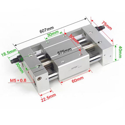 Airtac RMT: Guided rodless cylinder(Magnetic Coupled)- RMT16X500SAT