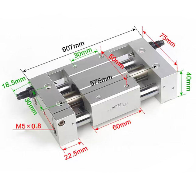 Airtac RMT: Guided rodless cylinder(Magnetic Coupled)- RMT16X500SAT
