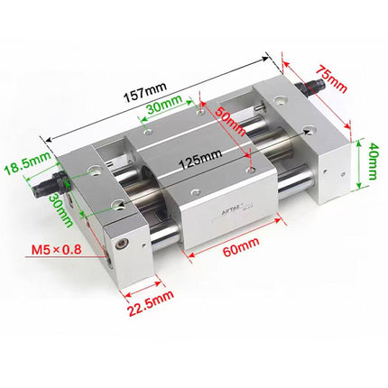 Airtac RMT: Guided rodless cylinder(Magnetic Coupled)- RMT16X50SAT