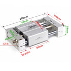 Airtac RMTL: Guided rodless cylinder,magnetic coupled/ball bearing - RMTL25X150SG