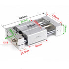 Airtac RMTL: Guided rodless cylinder,magnetic coupled/ball bearing - RMTL25X700SG