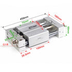 Airtac RMTL: Guided rodless cylinder,magnetic coupled/ball bearing - RMTL32X300SG
