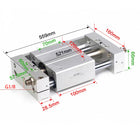 Airtac RMTL: Guided rodless cylinder,magnetic coupled/ball bearing - RMTL32X400SG