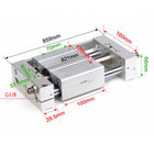 Airtac RMTL: Guided rodless cylinder,magnetic coupled/ball bearing - RMTL32X700SG