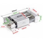 Airtac RMTL: Guided rodless cylinder,magnetic coupled/ball bearing - RMTL32X800SG