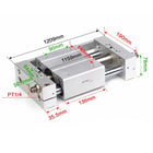 Airtac RMTL: Guided rodless cylinder,magnetic coupled/ball bearing - RMTL40X1000S