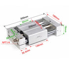 Airtac RMTL: Guided rodless cylinder,magnetic coupled/ball bearing - RMTL40X100ST