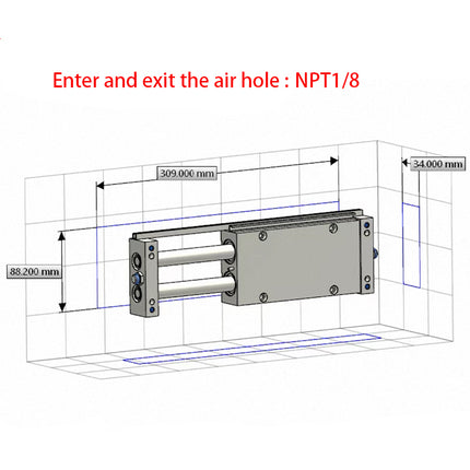Airtac STW: Slide table cylinder - STWB25X100ST