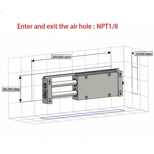 Airtac STW: Slide table cylinder - STWB25X100ST