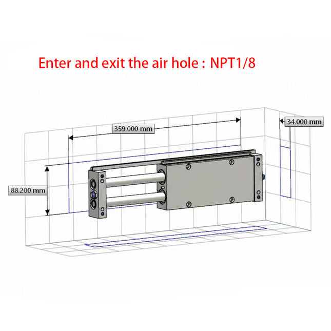 Airtac STW: Slide table cylinder - STWB25X125ST