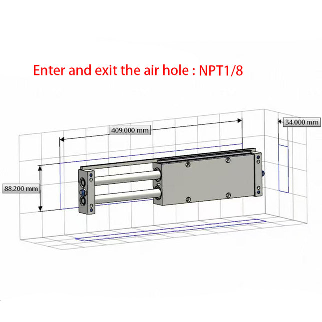 Airtac STW: Slide table cylinder - STWB25X150ST