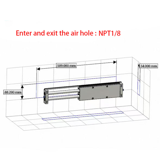 Airtac STW: Slide table cylinder - STWB25X200ST