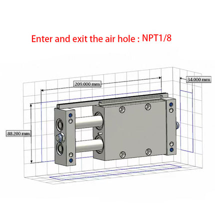 Airtac STW: Slide table cylinder - STWB25X50ST