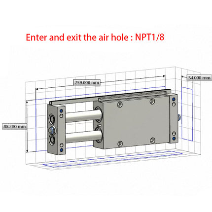 Airtac STW: Slide table cylinder - STWB25X75ST
