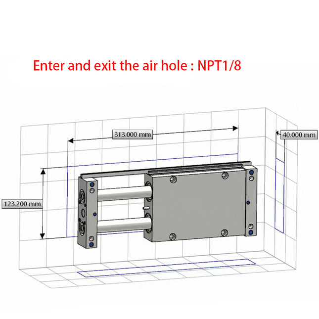 Airtac STW: Slide table cylinder - STWB32X100ST