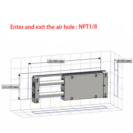 Airtac STW: Slide table cylinder - STWB32X125ST