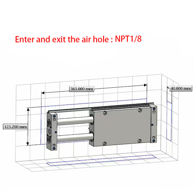 Airtac STW: Slide table cylinder - STWB32X125ST