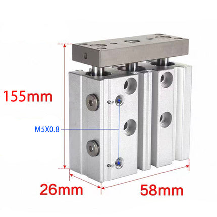 Airtac TCL: Triaxial Cylinder,Double Acting Type- TCL12X100S