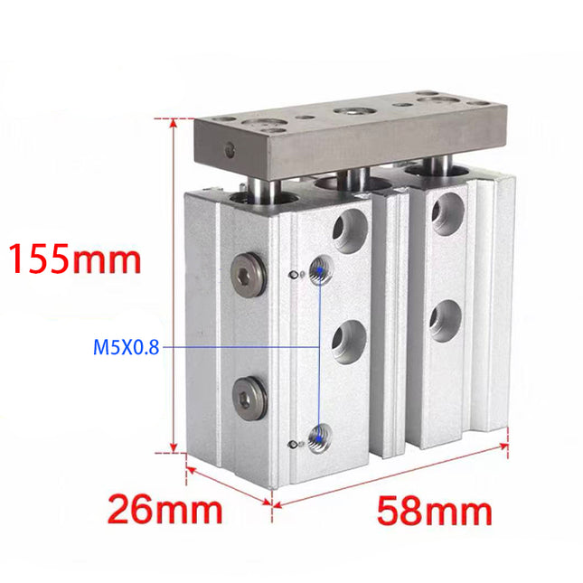 Airtac TCL: Triaxial Cylinder,Double Acting Type- TCL12X100S