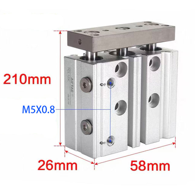 Airtac  TCL,TCM Series: Compound Type Three Axis Cylinder  - TCL12X125S