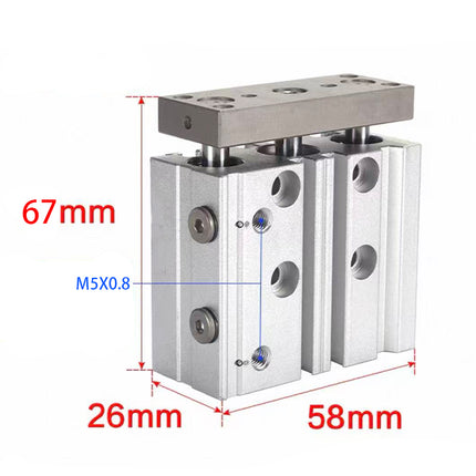 Airtac  TCL,TCM Series: Compound Type Three Axis Cylinder  - TCL12X25S