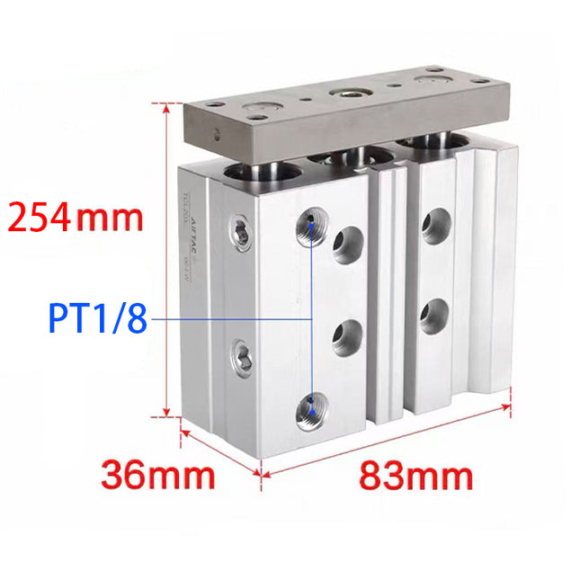 Airtac  TCL,TCM Series: Compound Type Three Axis Cylinder  - TCL20X150S