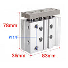 Airtac  TCL,TCM Series: Compound Type Three Axis Cylinder  - TCL20X25S