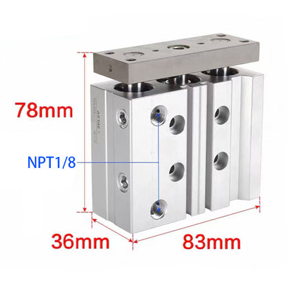 Airtac  TCL,TCM Series: Compound Type Three Axis Cylinder  - TCL20X25ST