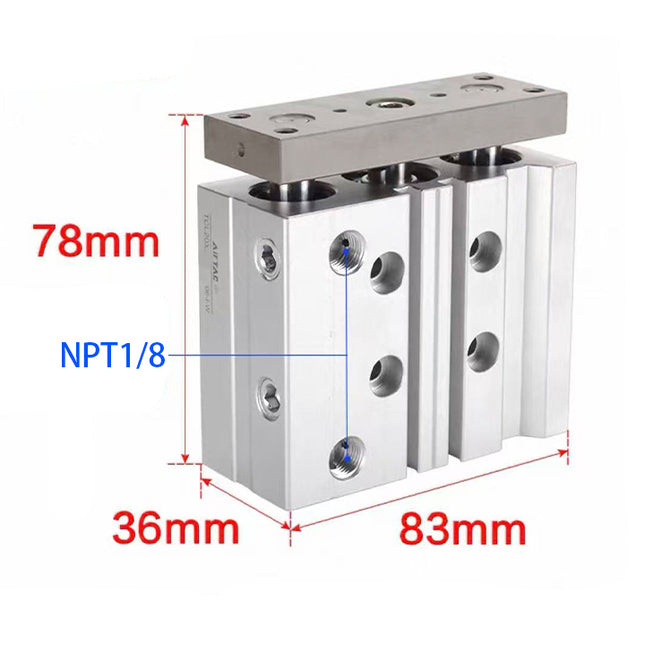 Airtac  TCL,TCM Series: Compound Type Three Axis Cylinder  - TCL20X25ST