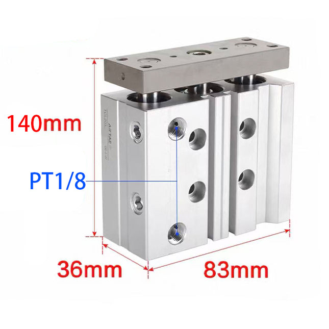 Airtac  TCL,TCM Series: Compound Type Three Axis Cylinder  - TCL20X60S