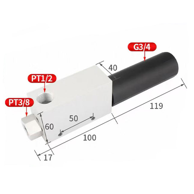 Airtac  X-KCV series: basic vacuum generator  - X-KCV25HS
