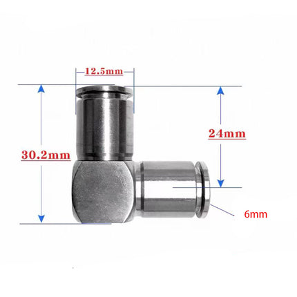 Airtac  PV series: SUS316 all stainless steel connector  - X-S6-PV6