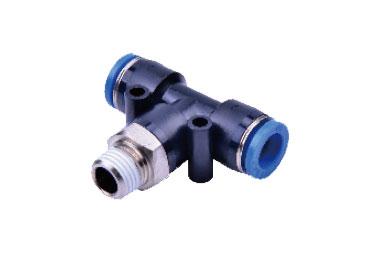 Airtac NPEB: Push to Connect Fitting. Male Branch Tee - NPEB3/8-1/2 (MOQ 10 pcs.)