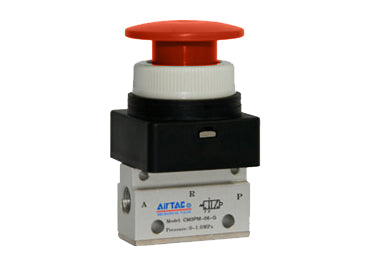 Airtac CM3PM-06: Manual Valve. 3 Way - CM3PM06RT